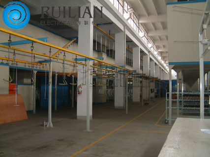 Hệ thống treo Dây chuyền sản xuất sơn phun Thiết bị phun sơn 120KW